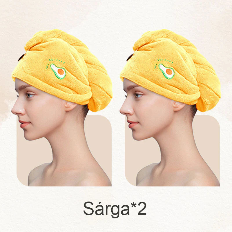 Hitro sušeča brisača za lase s turbanom