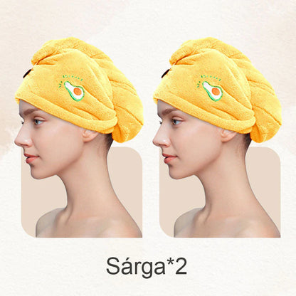 Hitro sušeča brisača za lase s turbanom