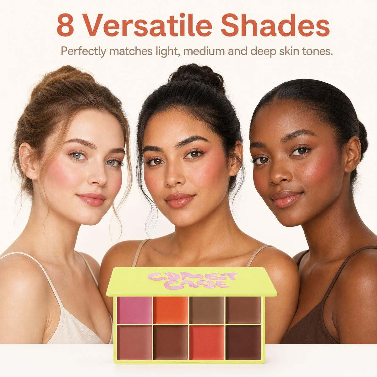 🌸 Paleta večbarvnih rdečil za lica – 8 odtenkov!