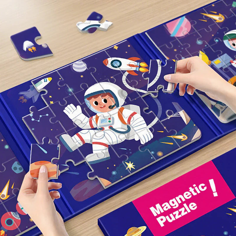 【🧩 Spodbuja kognitivni razvoj in je zabavno!】Magnetne sestavljanke za otroke