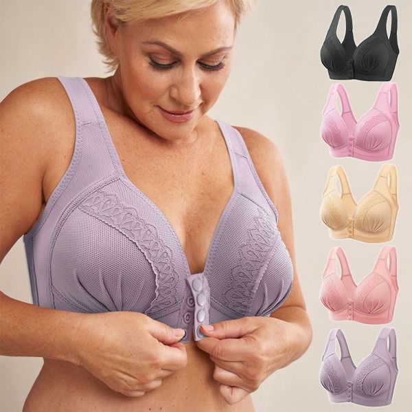 🤩Drugi izdelek -40%🤩Bombažni modrček z zapenjanjem spredaj, zračen in prijazen do kože 【1+1 brezplačno】