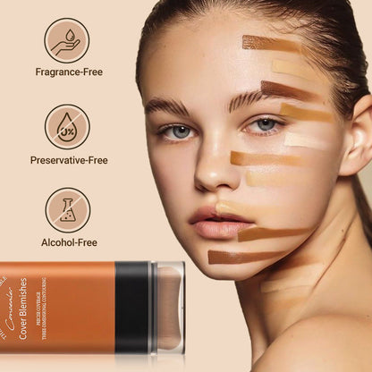 (🔥Kupite 1, dobite 1 gratis🔥)✨2025 Instant Concealing Foundation Stick z vgrajenim čopičem