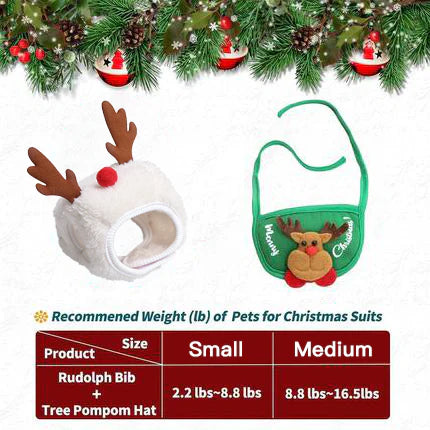 【🎄 Naj bo vaš ljubljenček v središču pozornosti v teh prazničnih časih!】Śliczne świąteczne stroje i dekoracje dla zwierząt domowych
