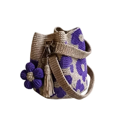 Kvačkana torba tipa »bucket« za ženske