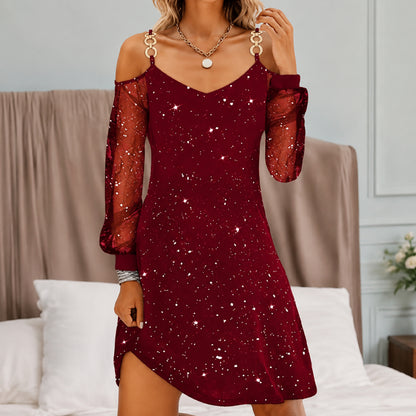 👗 Elegantna obleka z odkritimi rameni – ženstven stil! ✨