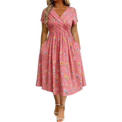 👗 Ženske obleke s cvetličnim potiskom in zavitnim pasom! ✨