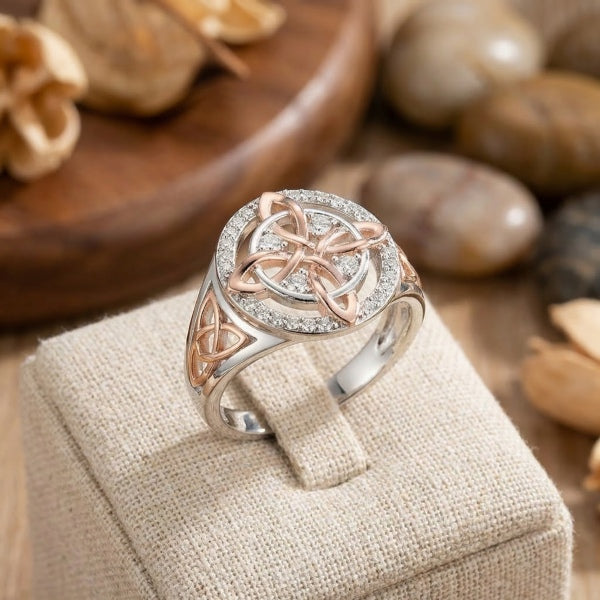 💍 Duhovni zaščitni obroč  v roza zlatu 🌟