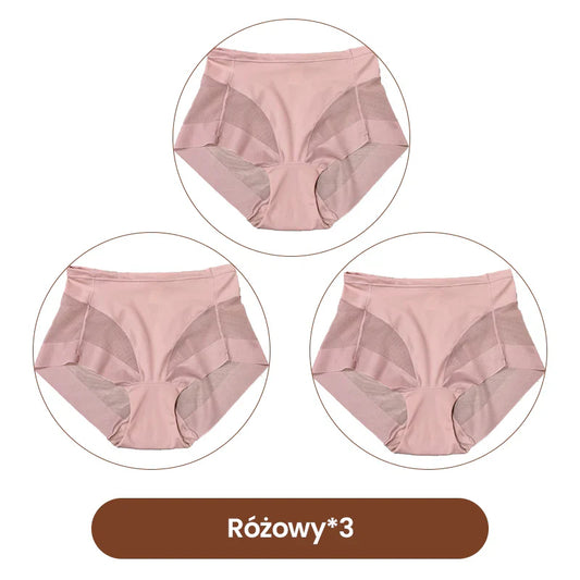 Ženski brezšiv komplet hlačk z visokim pasom