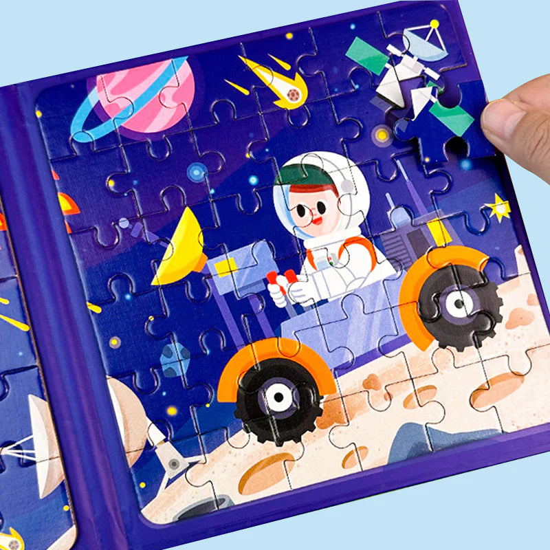 【🧩 Spodbuja kognitivni razvoj in je zabavno!】Magnetne sestavljanke za otroke