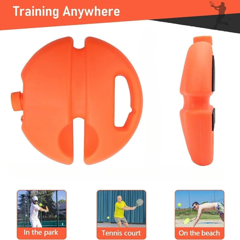 🎾Prenosni solo teniški trenažer | Trpežna visokoelastična podlaga za odboj za vadbo kadar koli