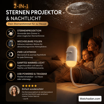 🌌✨ Csillagvetítő és éjszakai lámpa – varázslatos hangulat otthon