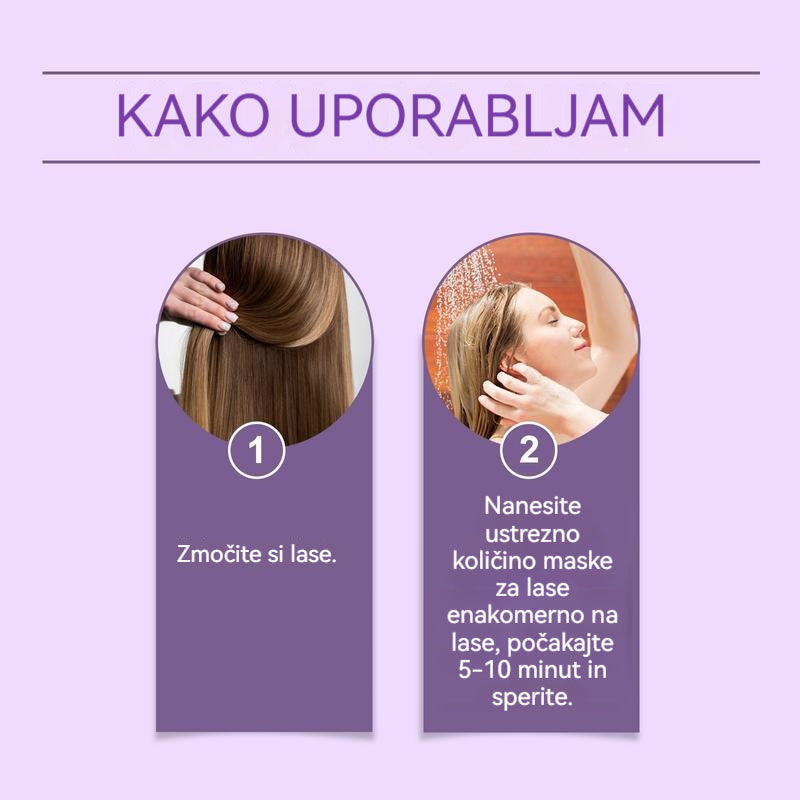 【🔥Kupite 1 dobite 1 gratis🔥】Vijolična maska za blond lase – odstranjuje rumene tone, vrača sijaj in ščiti barvo