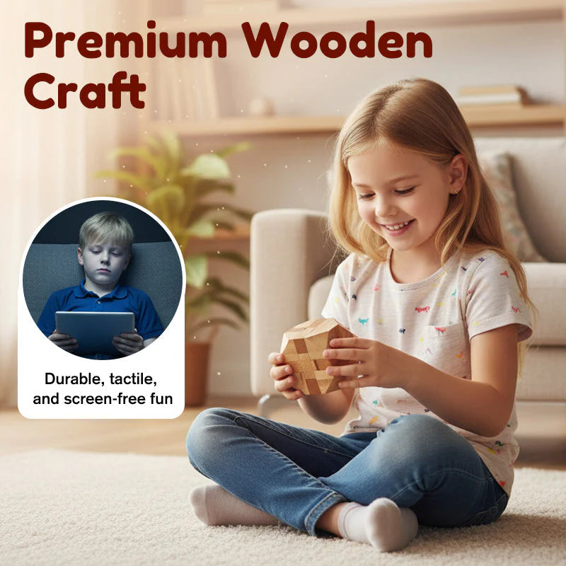 🧩Lesena logična sestavljanka Luban Lock – trpežna, poučna in zabavna za vse starosti! 🪵