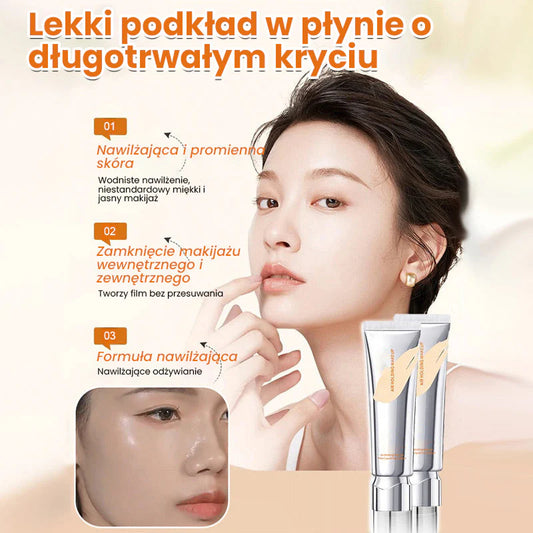 🌟 24-urni tekoči podlag – hydrirajoče, ne mišažno in skriva pore za popoln makijaz! ✨