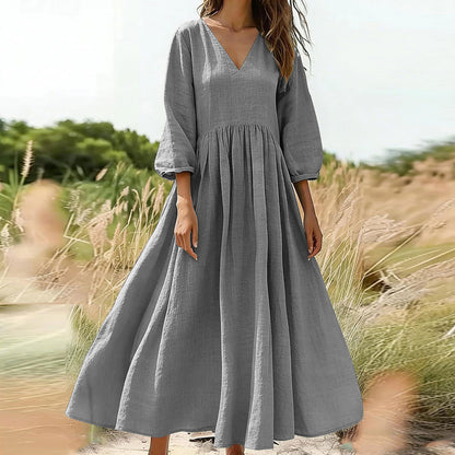👗 Maxi obleka z V-izrezom – eleganca in udobje! ✨
