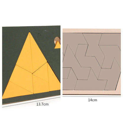 【🧩 Razvijajte miselne sposobnosti! Zabavni skupinski izzivi za vso družino!】Lesena tangram sestavljanka