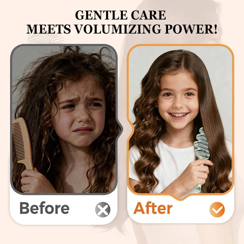 💆 Ukrivljen Glavnik Z Odprtim Robom – Nežna Skrb In Volumen Za Vaše Lase! ✨