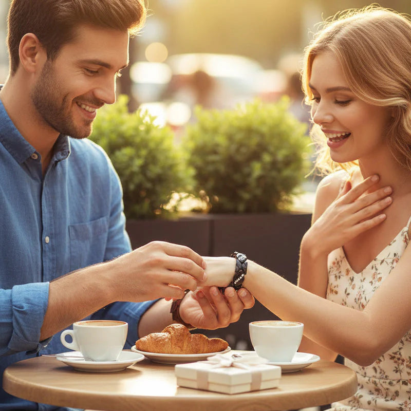 ✨ Elegantna Magnetna Zapestnica – Naravni Vzor + Nastavljiva Dolžina + Moda! 🧲