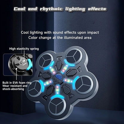 🥊 Bluetooth Glasbeni Boksarski Stroj – Ritmična Osvetlitev + 3 Hitrosti + Varno Vadbo! ✨