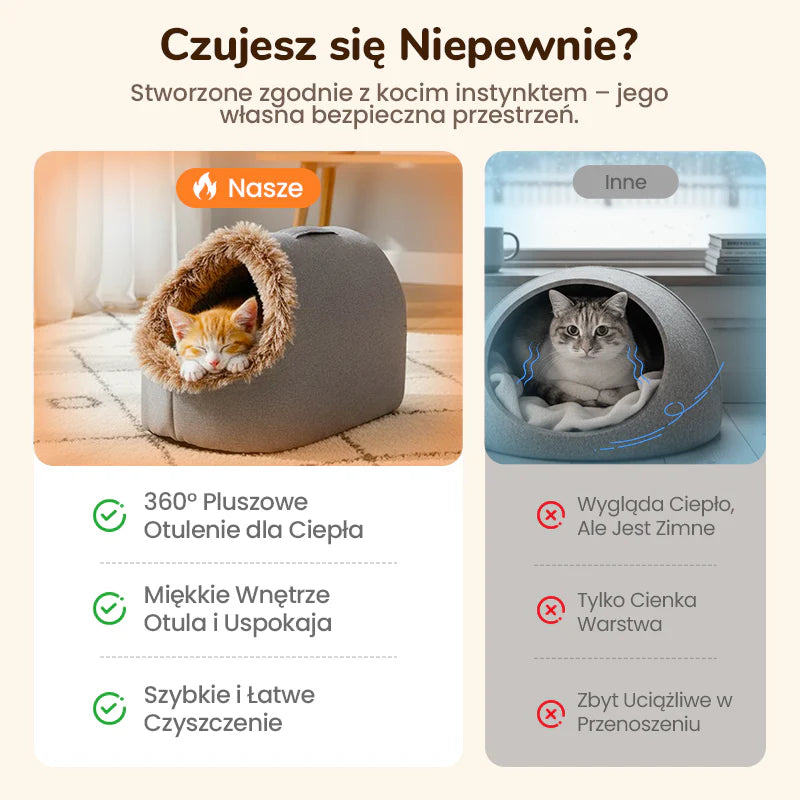 🌟 Zimska postelja za hišne ljubljenčke – toplo, mehko in enostavno za čiščenje! 🐱🐶