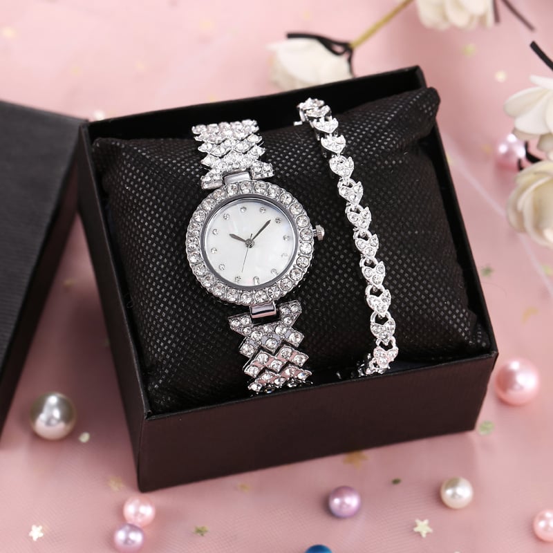 【🎁Ob nakupu ure prejmete brezplačno zapestnico】Luksuzna ženska platinasta ura