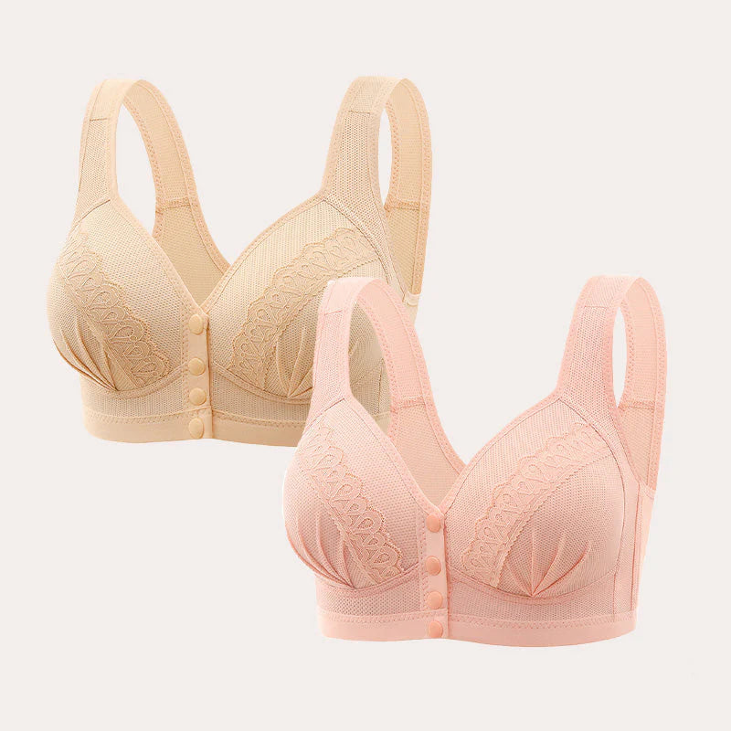🤩Drugi izdelek -40%🤩Bombažni modrček z zapenjanjem spredaj, zračen in prijazen do kože 【1+1 brezplačno】