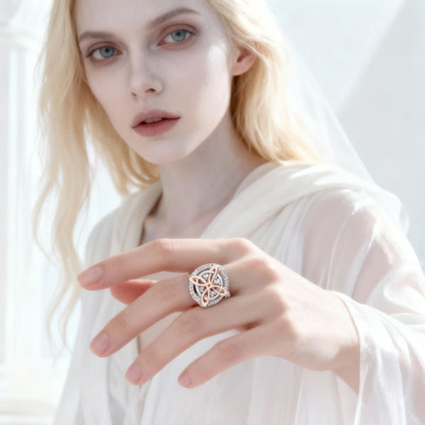 💍 Duhovni zaščitni obroč  v roza zlatu 🌟