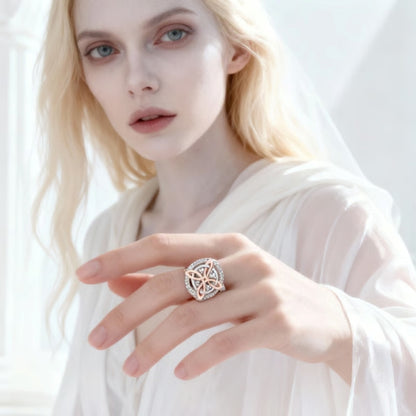 💍 Duhovni zaščitni obroč  v roza zlatu 🌟
