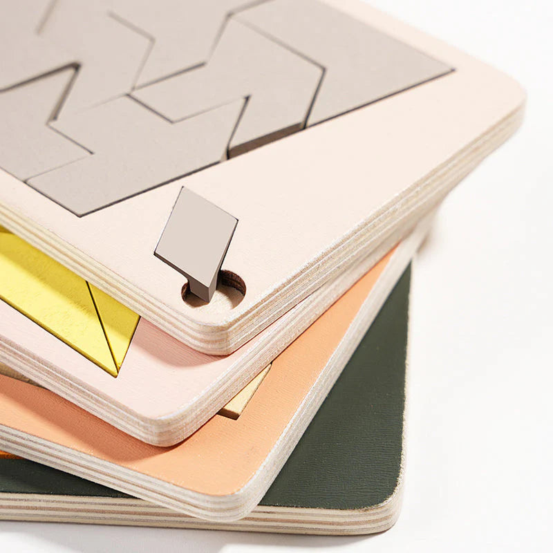 【🧩 Razvijajte miselne sposobnosti! Zabavni skupinski izzivi za vso družino!】Lesena tangram sestavljanka