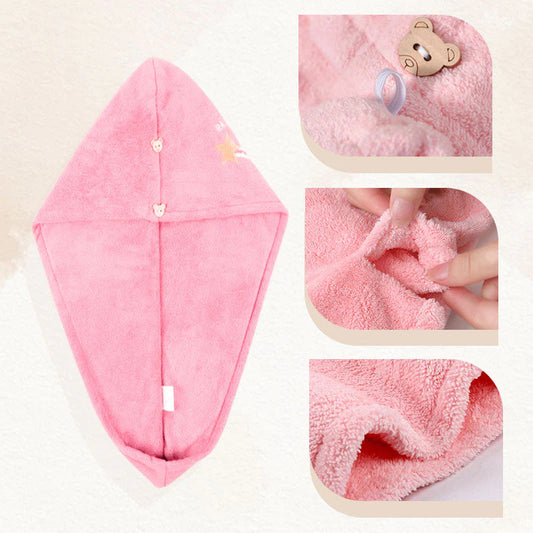 Hitro sušeča brisača za lase s turbanom