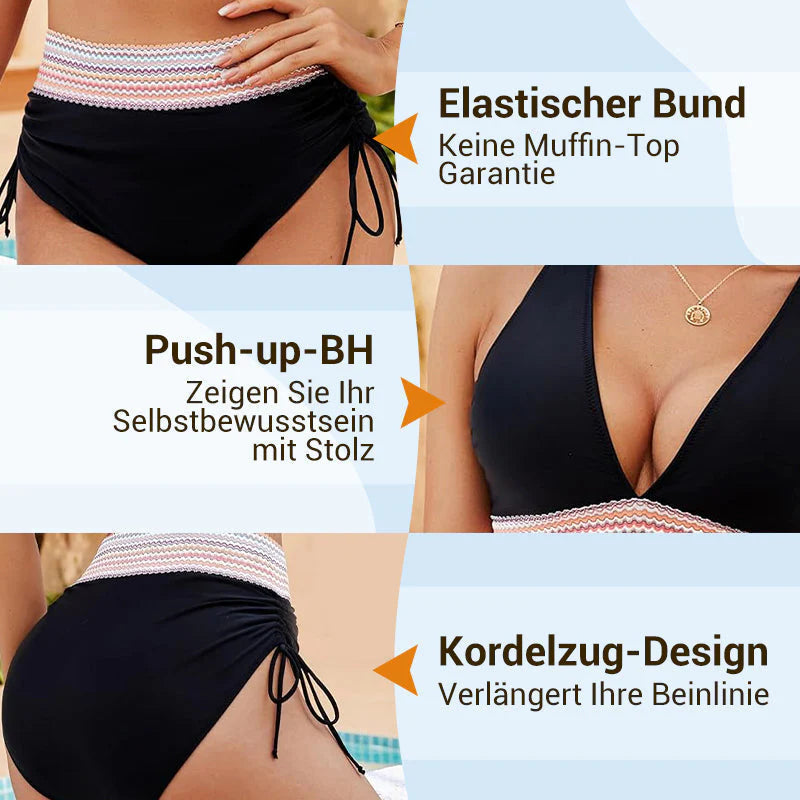 👙 Visoko krojen bikini z oporo za trebuh – Samozavest & stil na plaži! ✨