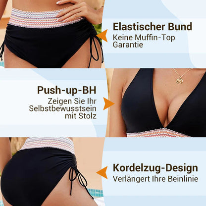 👙 Visoko krojen bikini z oporo za trebuh – Samozavest & stil na plaži! ✨
