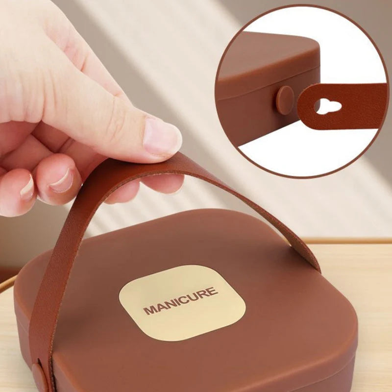 【✂️ Vsa orodja, ki jih potrebujete, v eni škatli!】Prenosni 7-delni komplet za manikuro s ščipalcem za nohte