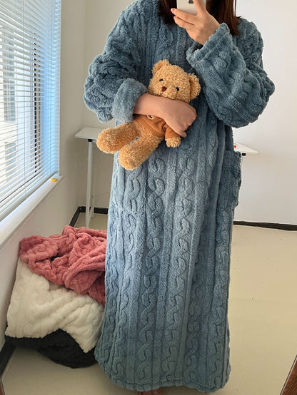 🎁Toplo darilo-Zimska koralna žametna oblačila za dom
