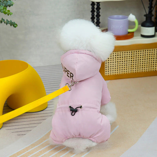 ❄️ Topel plišasti plašč za pse: Vodoodporen + odsevni trakovi – varnost in udobje!