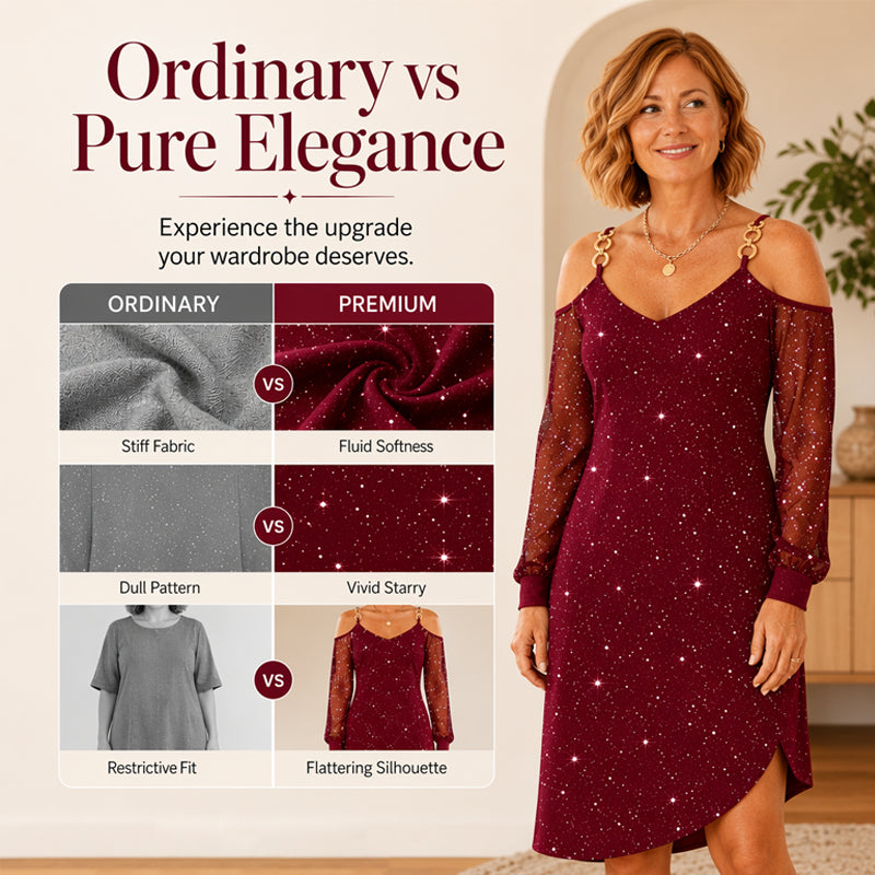 👗 Elegantna obleka z odkritimi rameni – ženstven stil! ✨