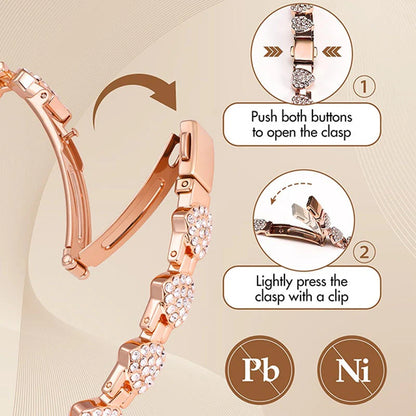 💎 Bleščeča magnetna bakrena zapestnica v obliki srčka – Eleganca & sijaj vsak dan! 🌟