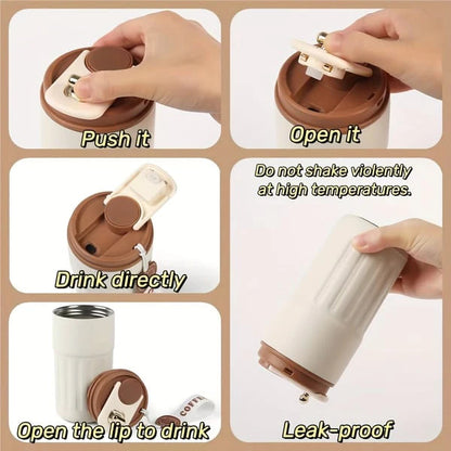 【🌡️ ☕ Uživajte v kavi pri vaši popolni temperaturi z lahkoto!】Vrček za kavo s prikazom temperature