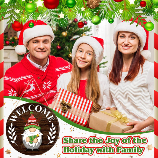 【🎄 Magnetna zasnova, enostavna namestitev, ustreza različnim potrebam po dekoraciji!】Lesena dekoracija za božično-nočne praznike