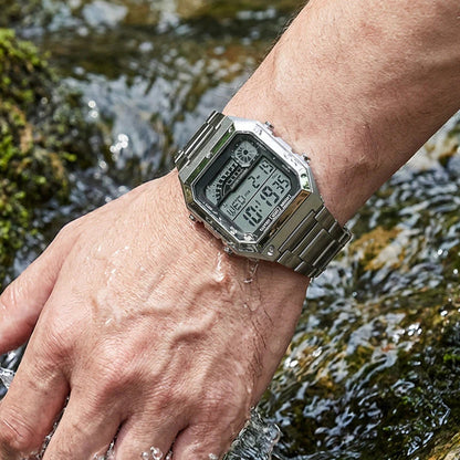 ⌚ Digitalna kvadratna unisex ura z osvetlitvijo – Jasno ponoči & odporna vsak dan! ✨
