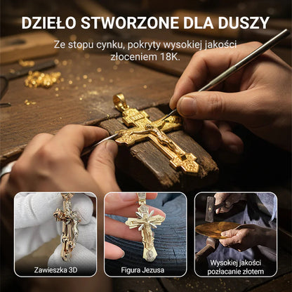 【✝️ Popolna fuzija vere in mode!】Ogrlica z obeskom, ki prikazuje Jezusa