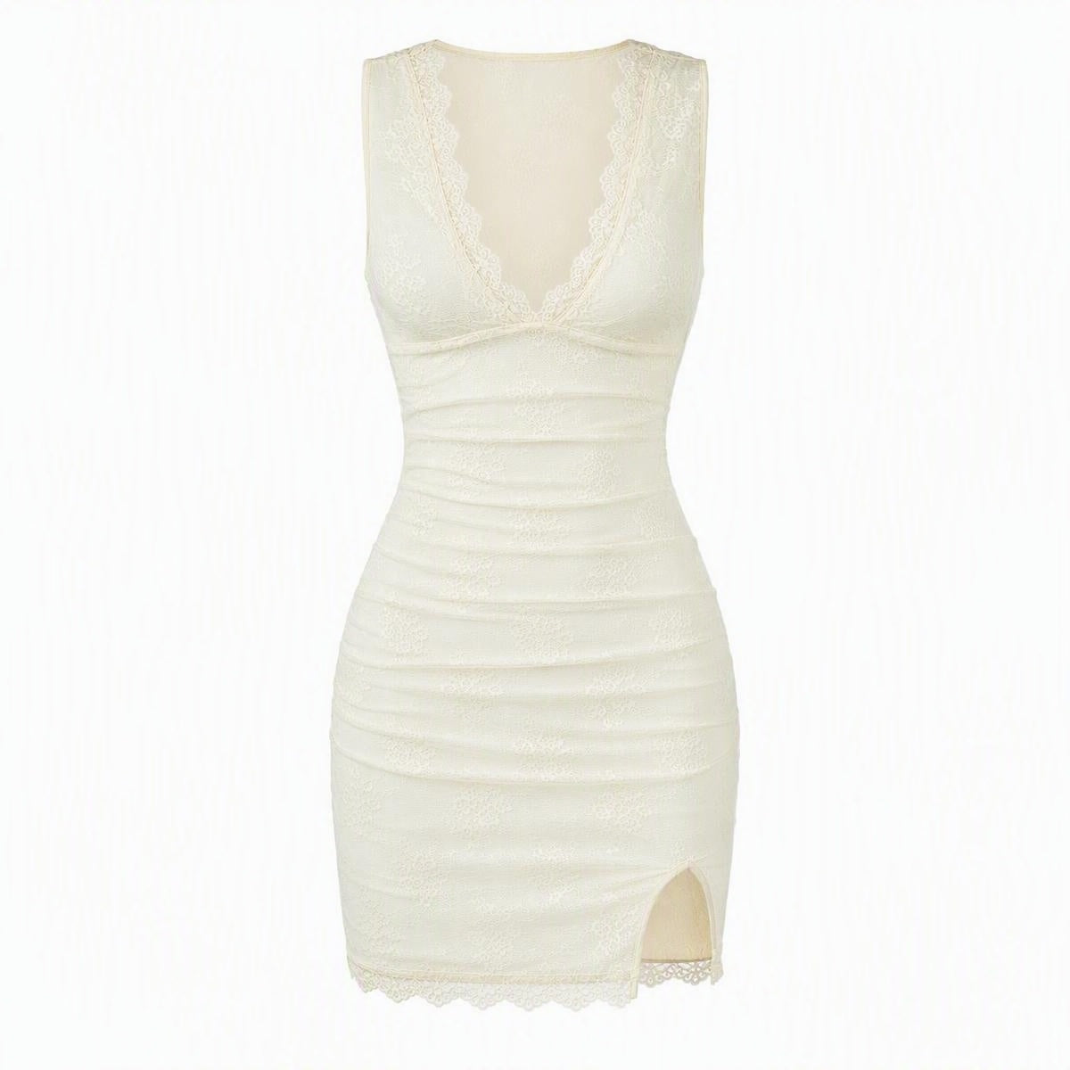 👗 Oprijeta mini obleka z čipko – ženstven in eleganten stil! ✨