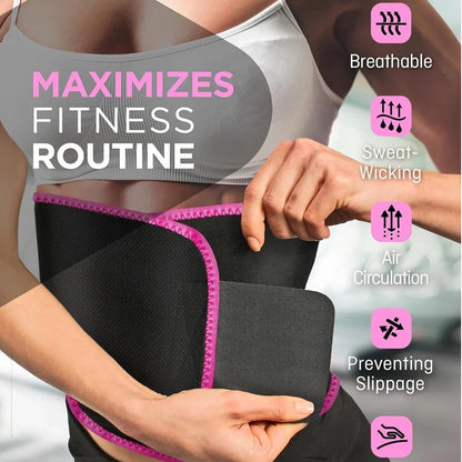 【💪 Spodbuja potenje in boljše kurjenje maščob】Tekaški pas za učvrstitev pasu, kurjenje maščob in potenje