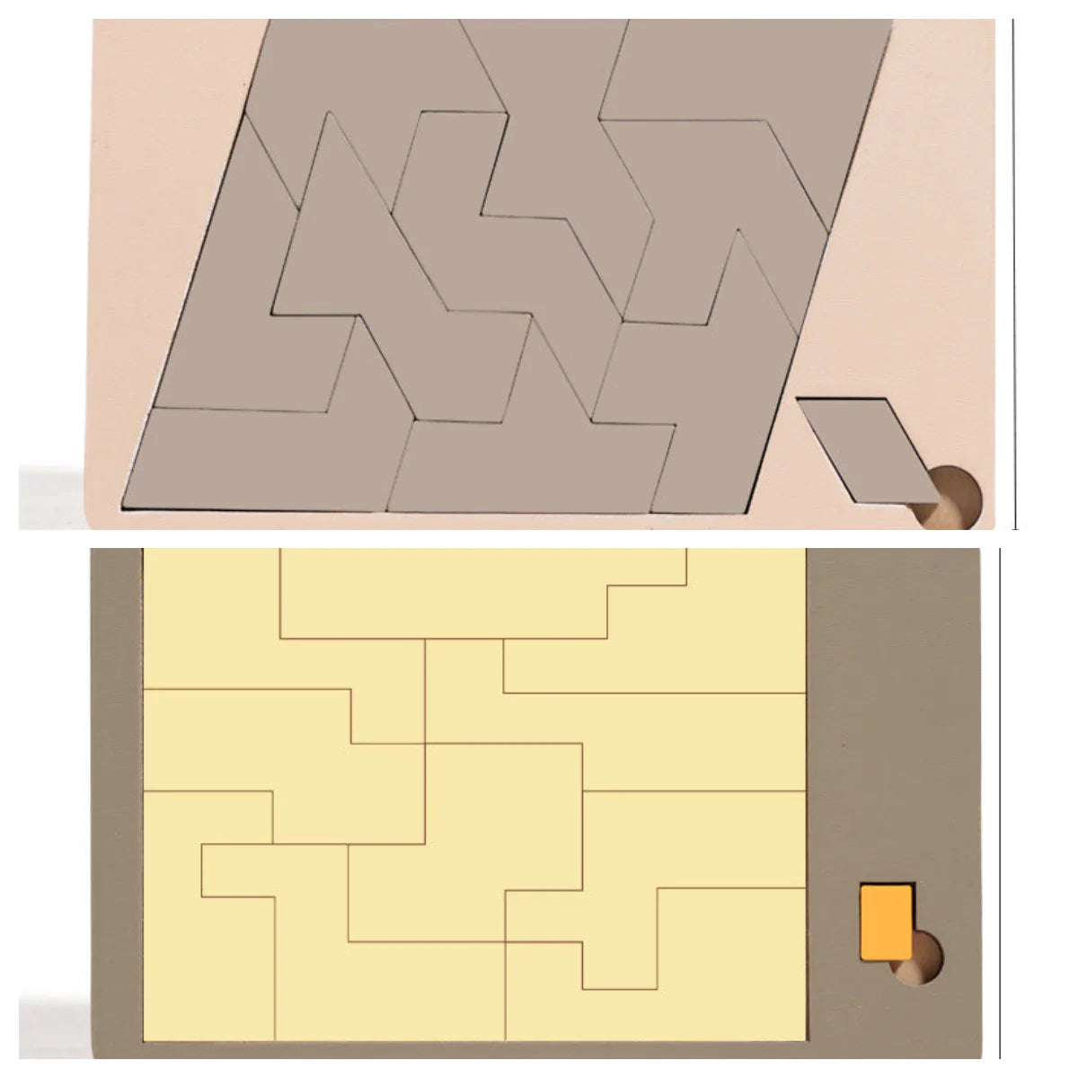 【🧩 Razvijajte miselne sposobnosti! Zabavni skupinski izzivi za vso družino!】Lesena tangram sestavljanka