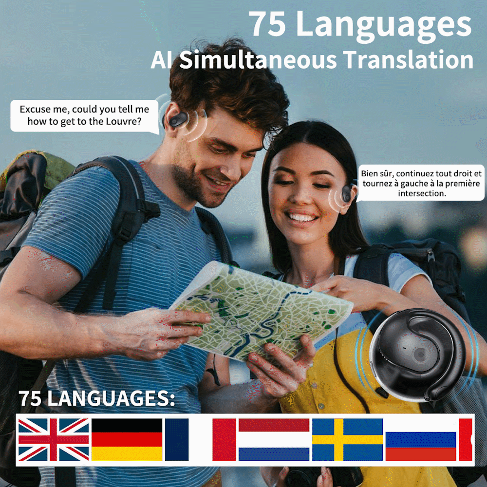 🥰🥰Brezžične slušalke OWS Bluetooth 5.4 z AI prevajanjem (primerne za iOS in Android)