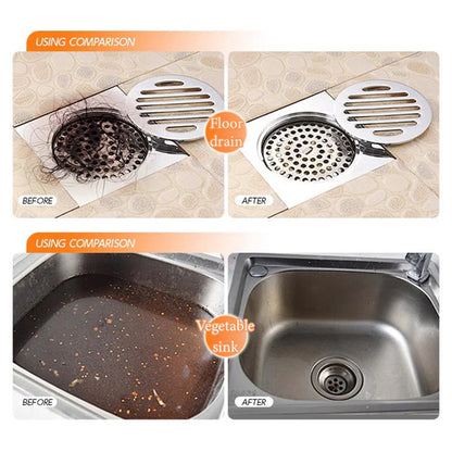 Večnamenski, učinkovit prašek za čiščenje odtokov proti zamašitvi