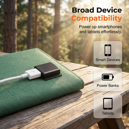 ☀️🧳 Összecsukható hordozható napelem USB-töltéssel – Túra és kemping kellék! ✨