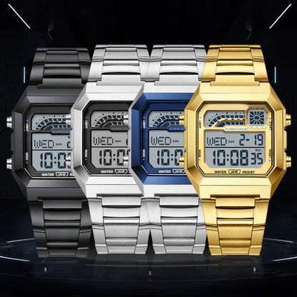 ⌚ Digitalna kvadratna unisex ura z osvetlitvijo – Jasno ponoči & odporna vsak dan! ✨