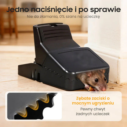 😱 Podgane v hiši ali hlevu? Past za podgane za večkratno uporabo z zelo občutljivim sprožilnim mehanizmom! 🐀🪤