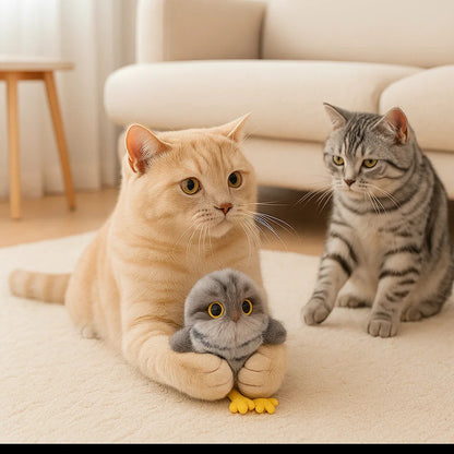 🐦 Plišasta simulacijska ptica – Realistični zvoki + Gibanje + Vadba za mačke! 🐱